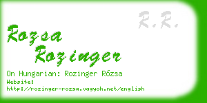 rozsa rozinger business card